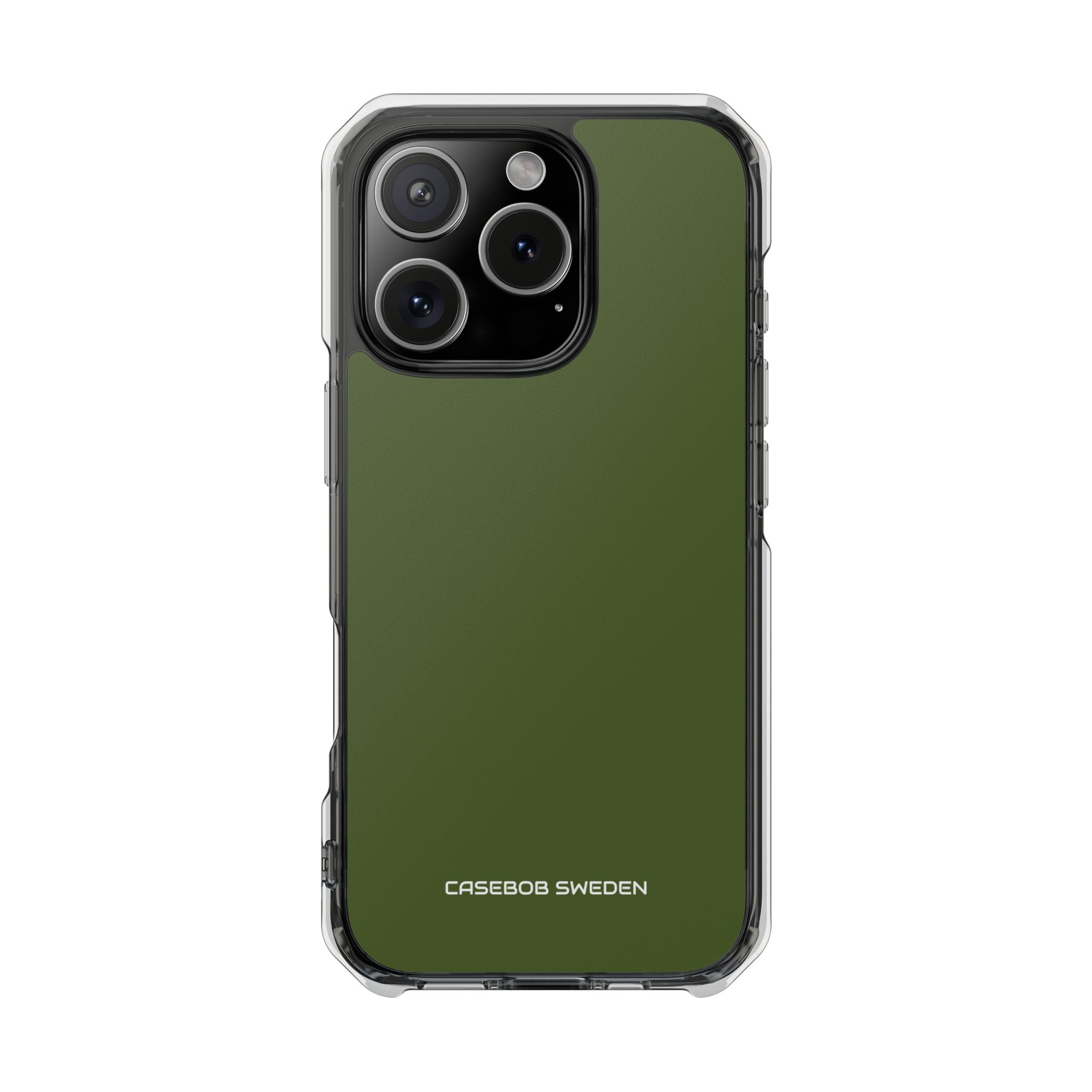 Dark Moss Green | Phone Case for iPhone (Clear Impact Case - Magnetic)