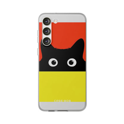 Peekaboo Cat Crimson Samsung S23 Plus Case - Soft