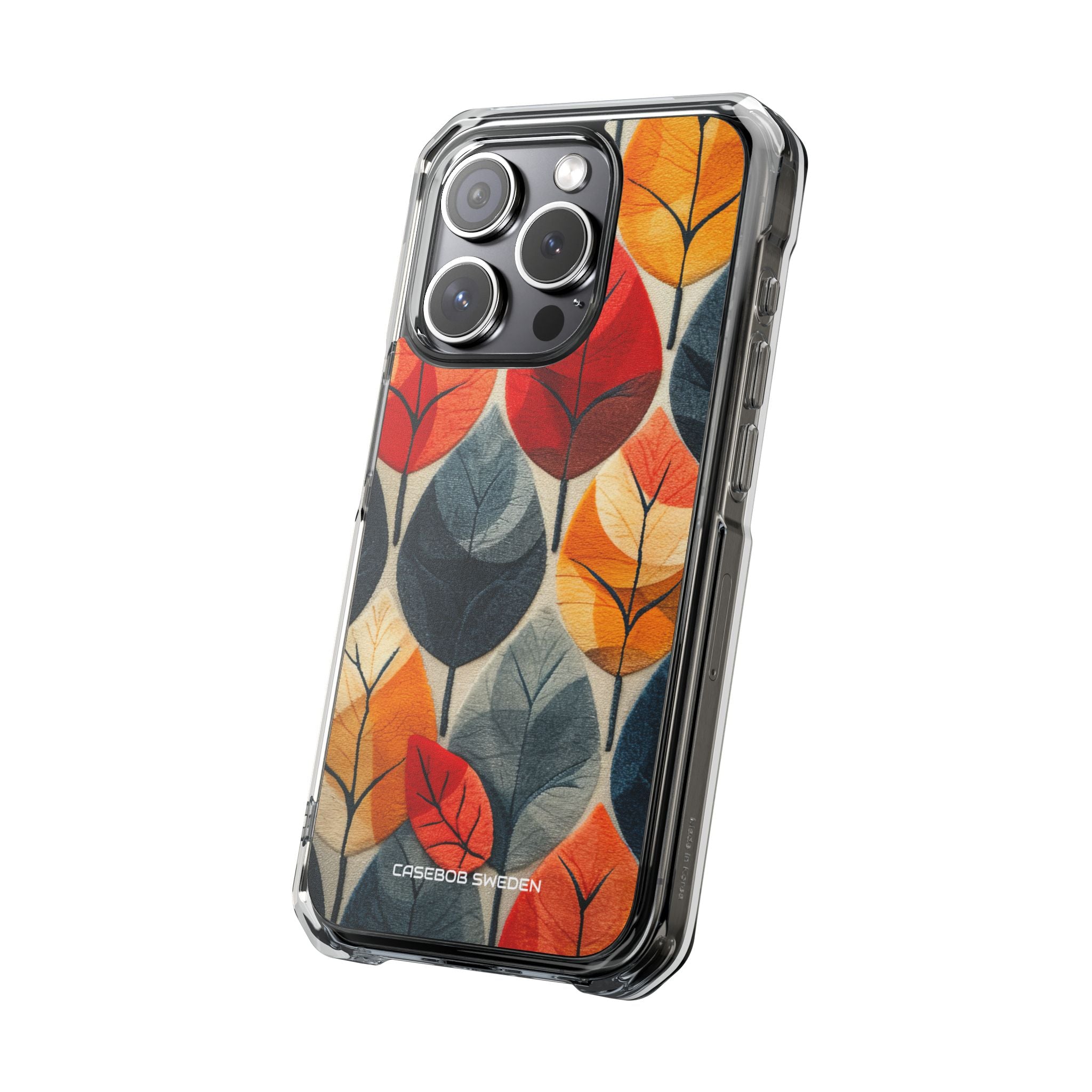 Autumn Leaf Design - Clear Impact iPhone 15 Phone Case