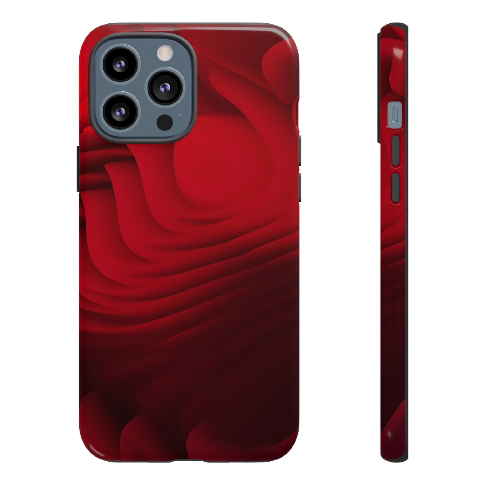 Red Center Waves - Protective Phone Case