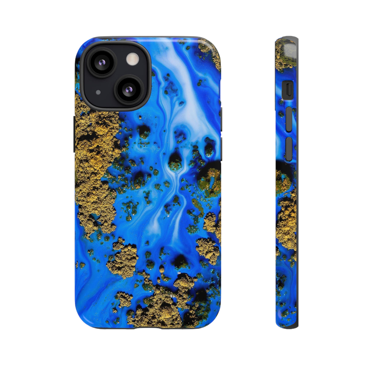 Blue River Ink Art iPhone Case (Protective) iPhone 13 Mini Glossy Phone Case