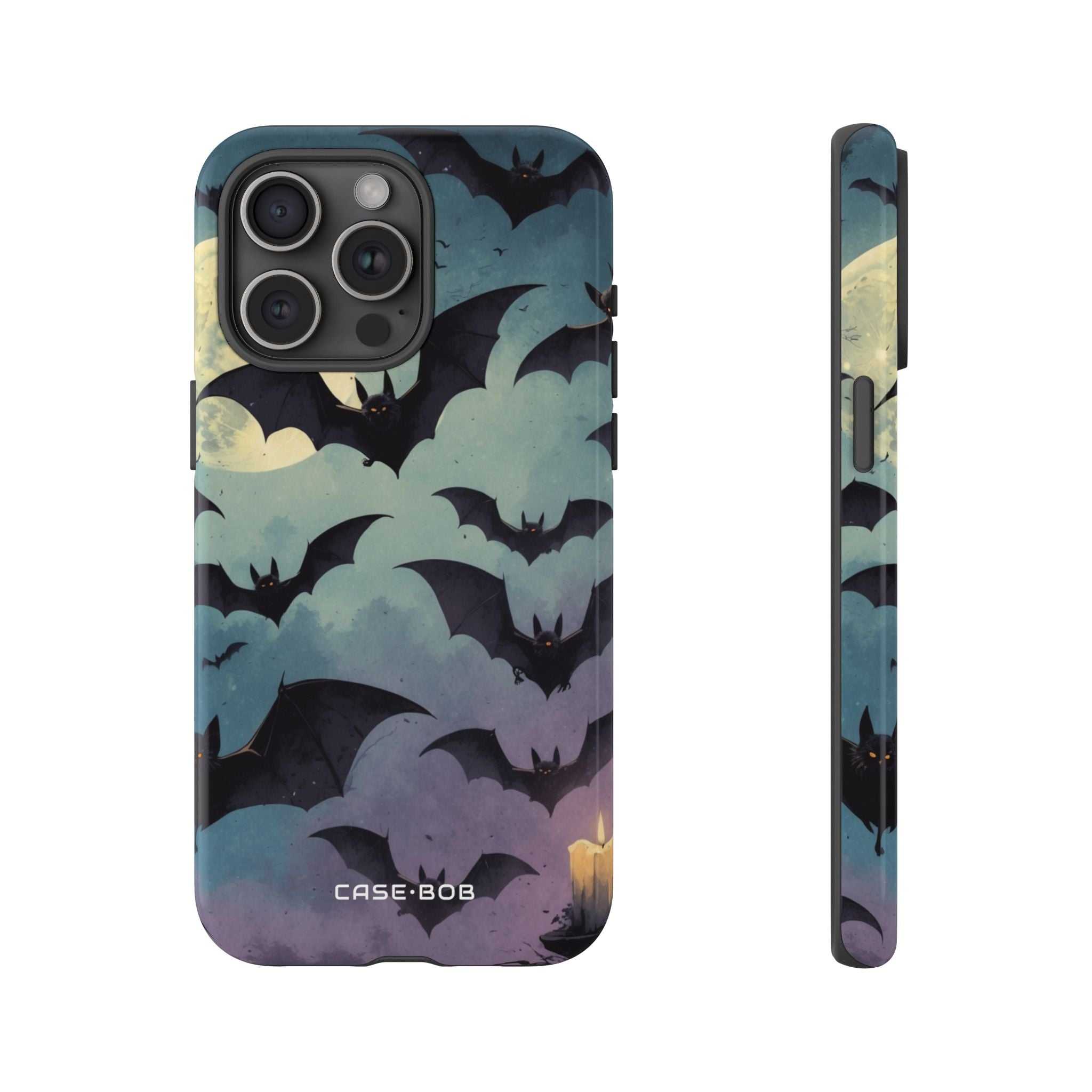 Glowing Bat Swarm iPhone 15 Pro Max Case - Tough