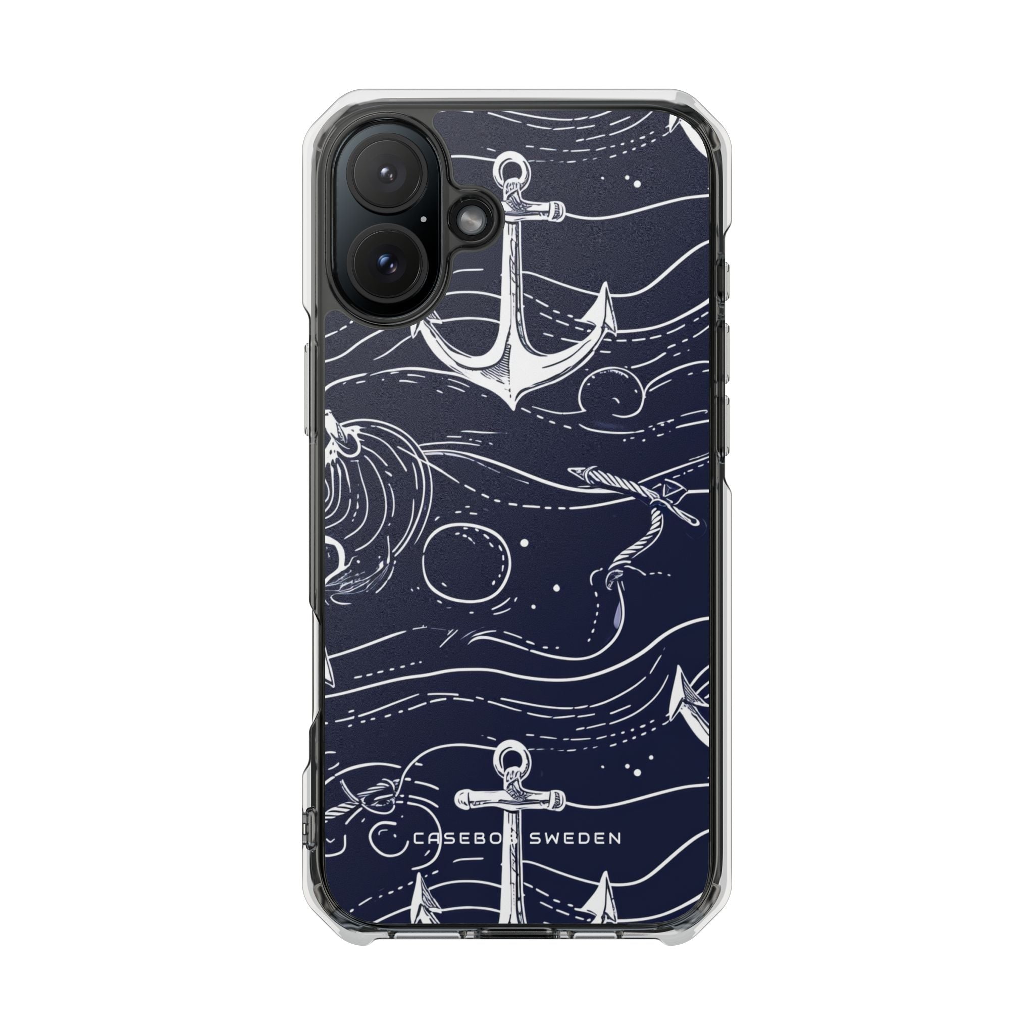 Gradient Anchorflow Waves iPhone 16 - Clear Impact Phone Case