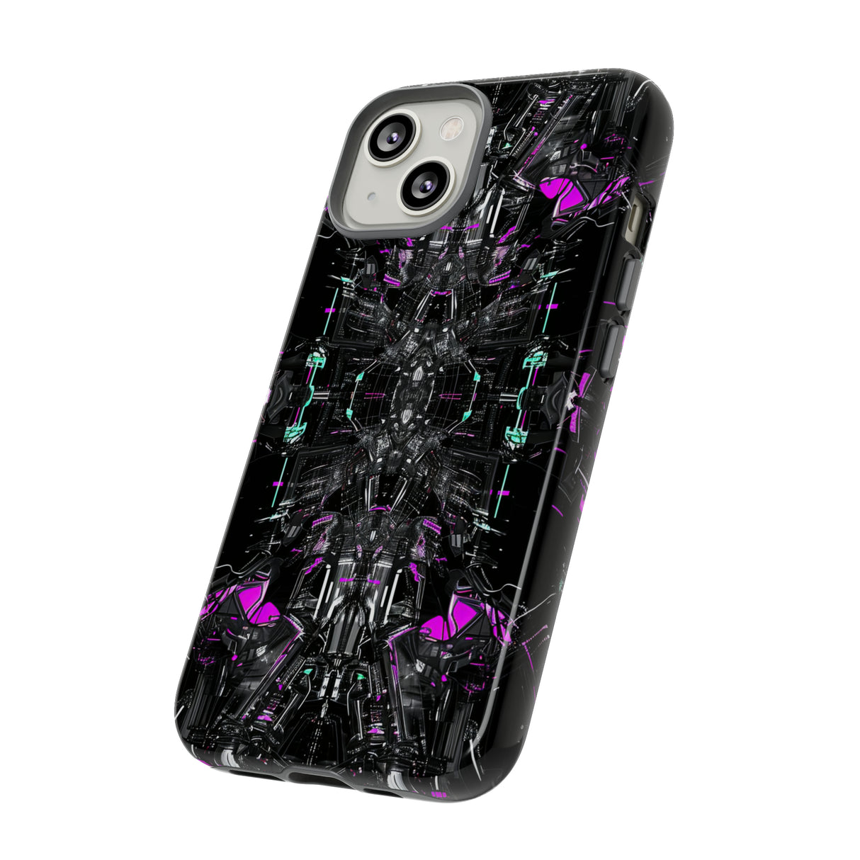 Purple Grid Mirage - Protective Phone Case