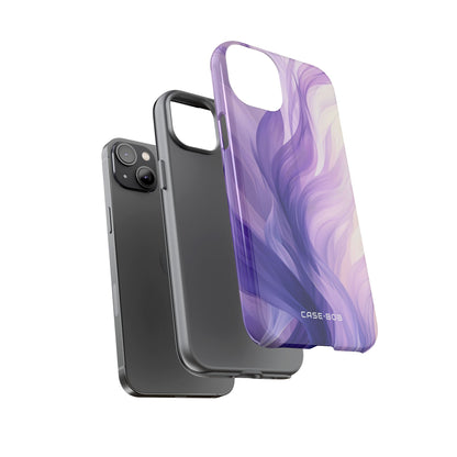 Purple Ribbon Waves iPhone 14 Plus Case - Tough