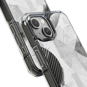 Monochrome Dynamics - Phone Case for iPhone (Clear Impact - Magnetic)