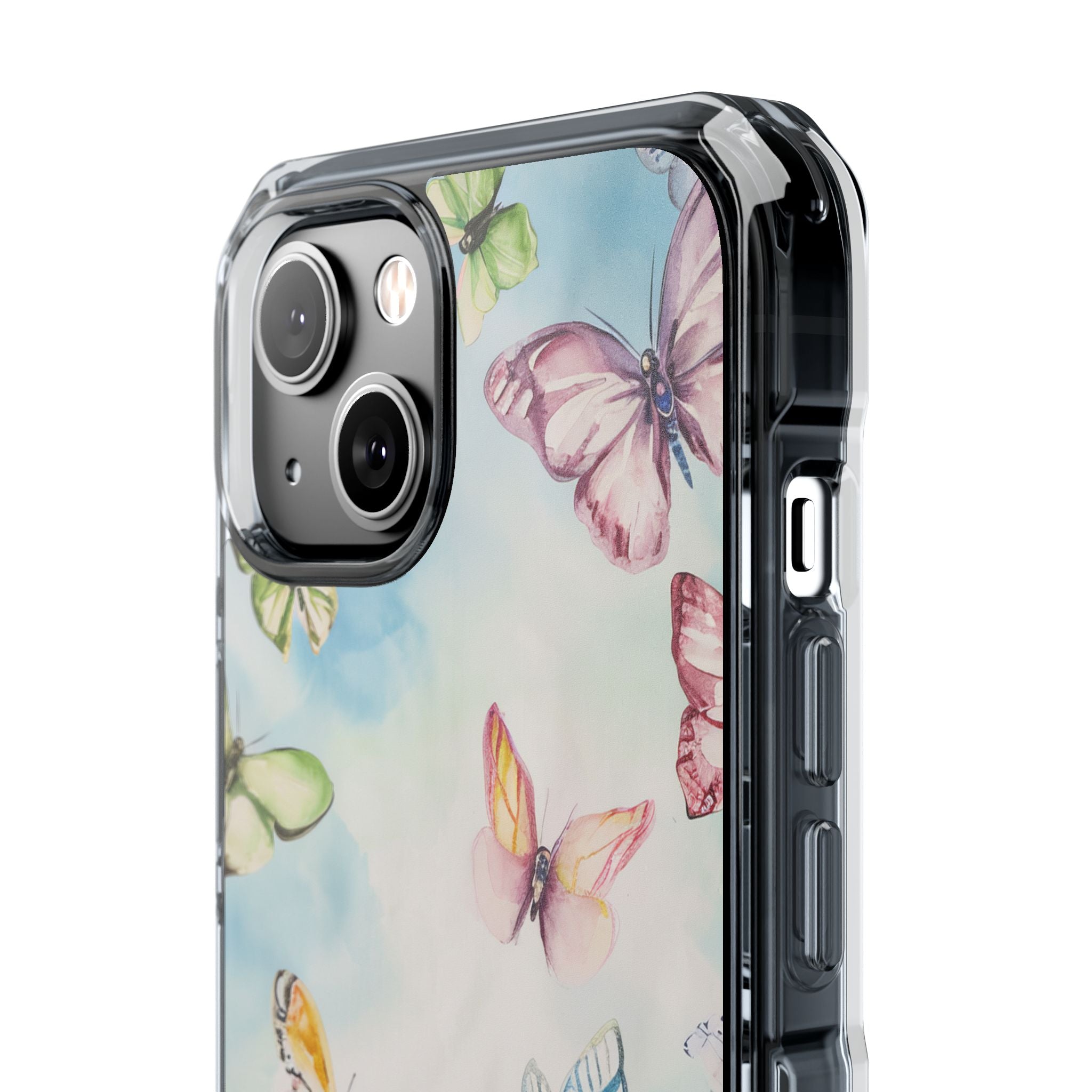 Watercolor Butterfly Bliss - Clear Impact iPhone 14 Phone Case