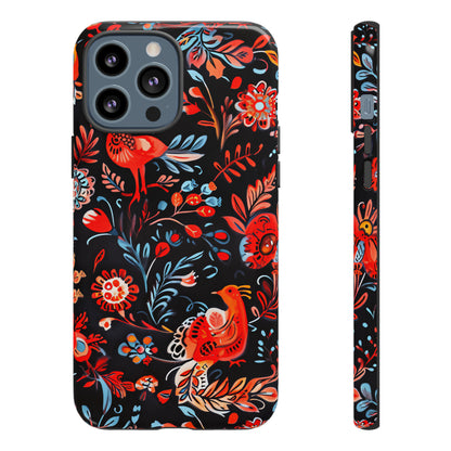 Slavic Myth Firebird & Domovoi - Protective Phone Case