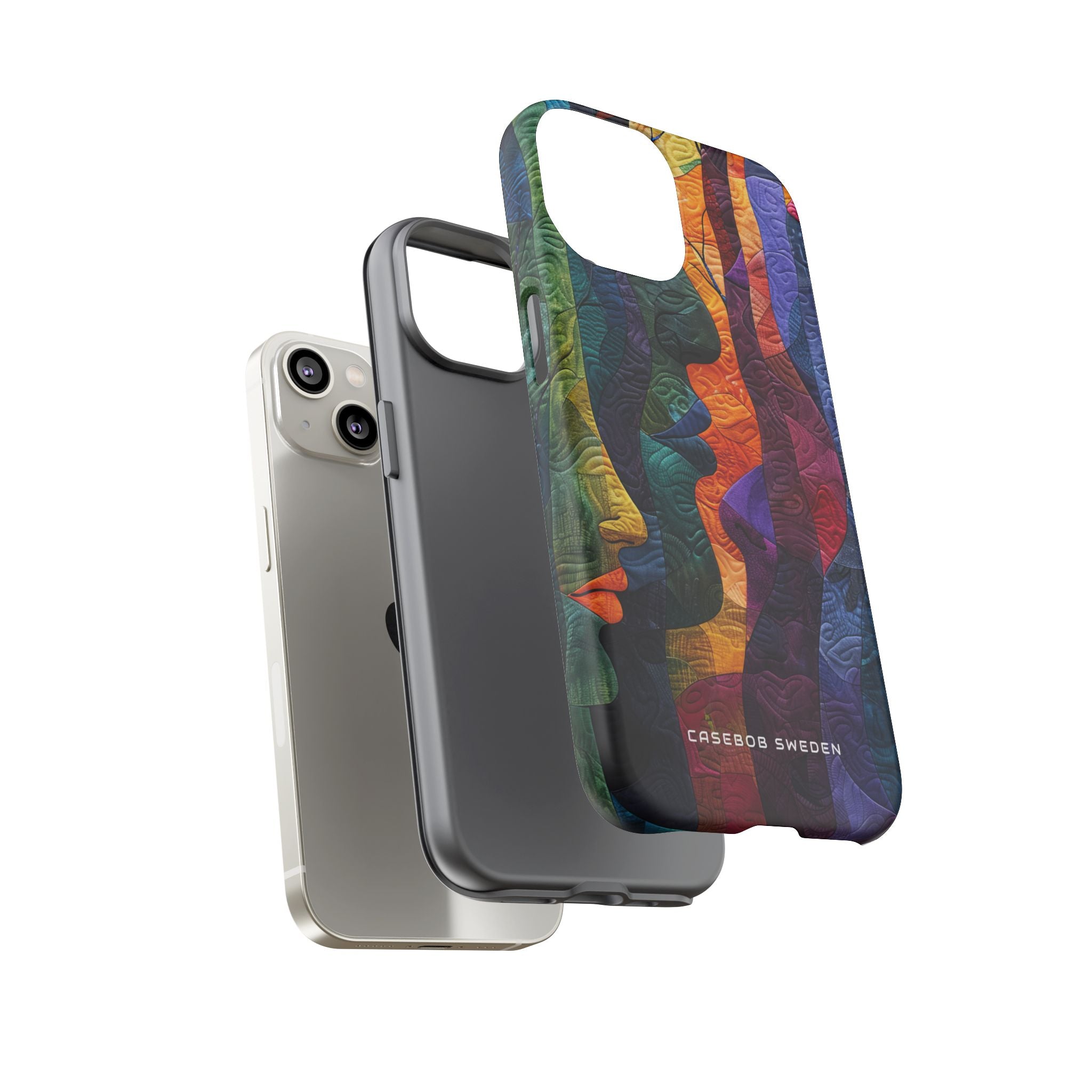 Harmonized Faces and Nature Fusion iPhone 14 - Tough Phone Case