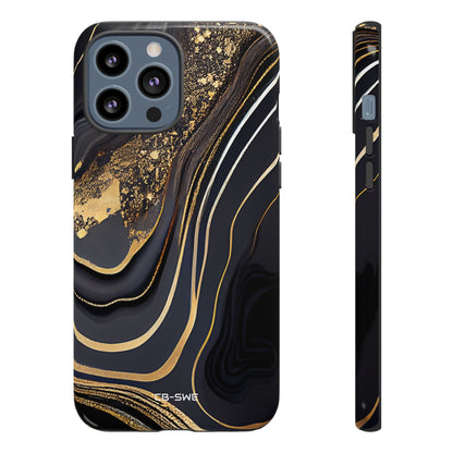 Elegant Gold Streams - iPhone Case