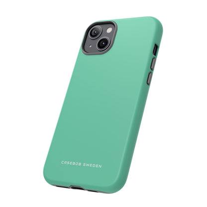 Mittleres Aquamarinblaues iPhone 14 - Robuste Handyhülle