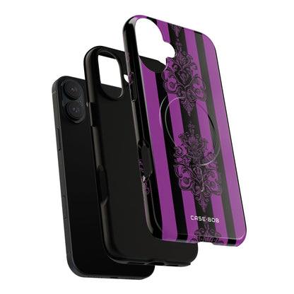 Damask Elegance Purple iPhone 16 Plus Case - Tough+