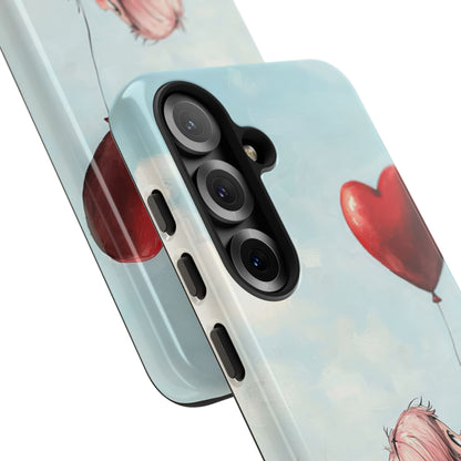 Heart Balloon Glow Samsung S25 Case - Tough