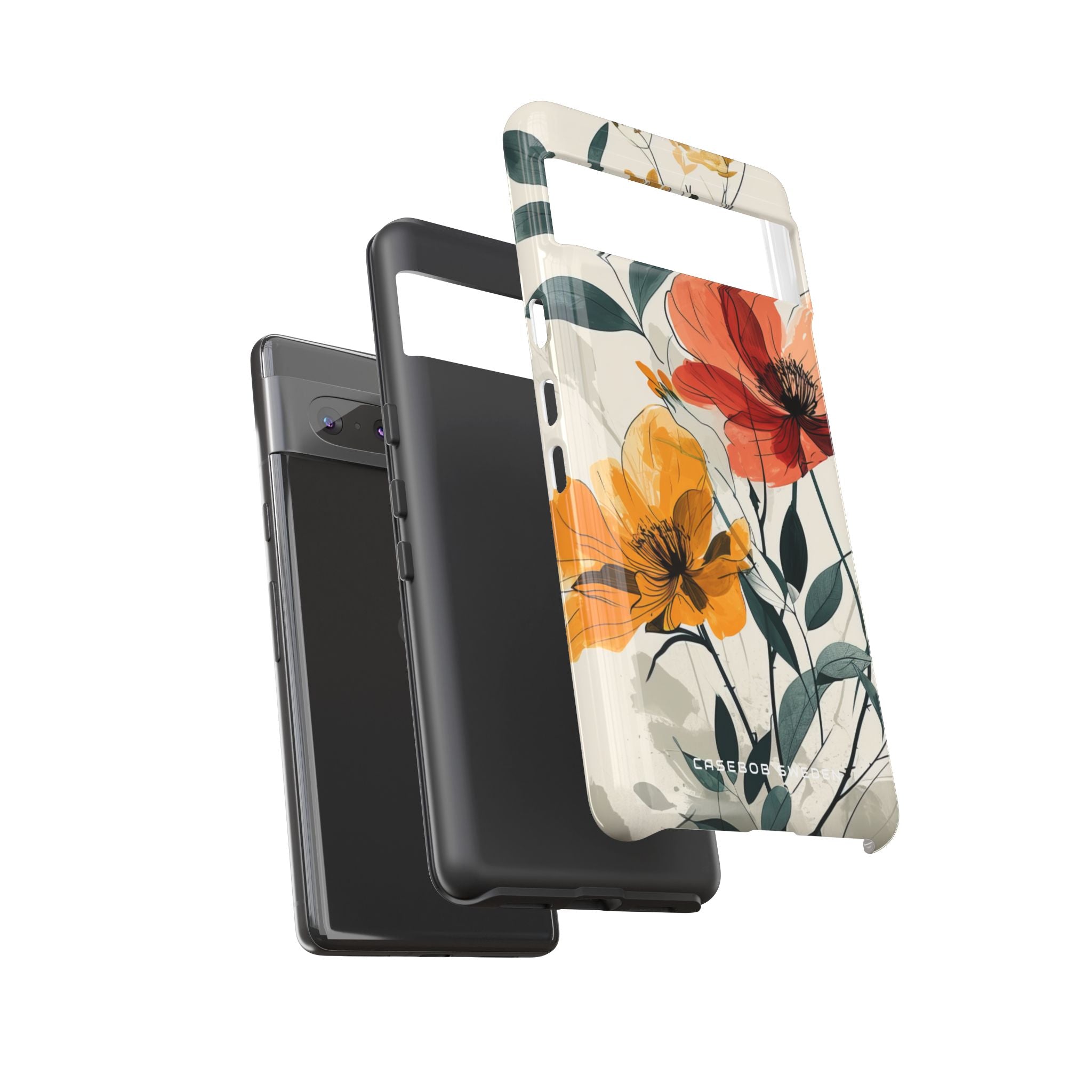 Elegant Floral Harmony Google Pixel 7 - Tough Phone Case