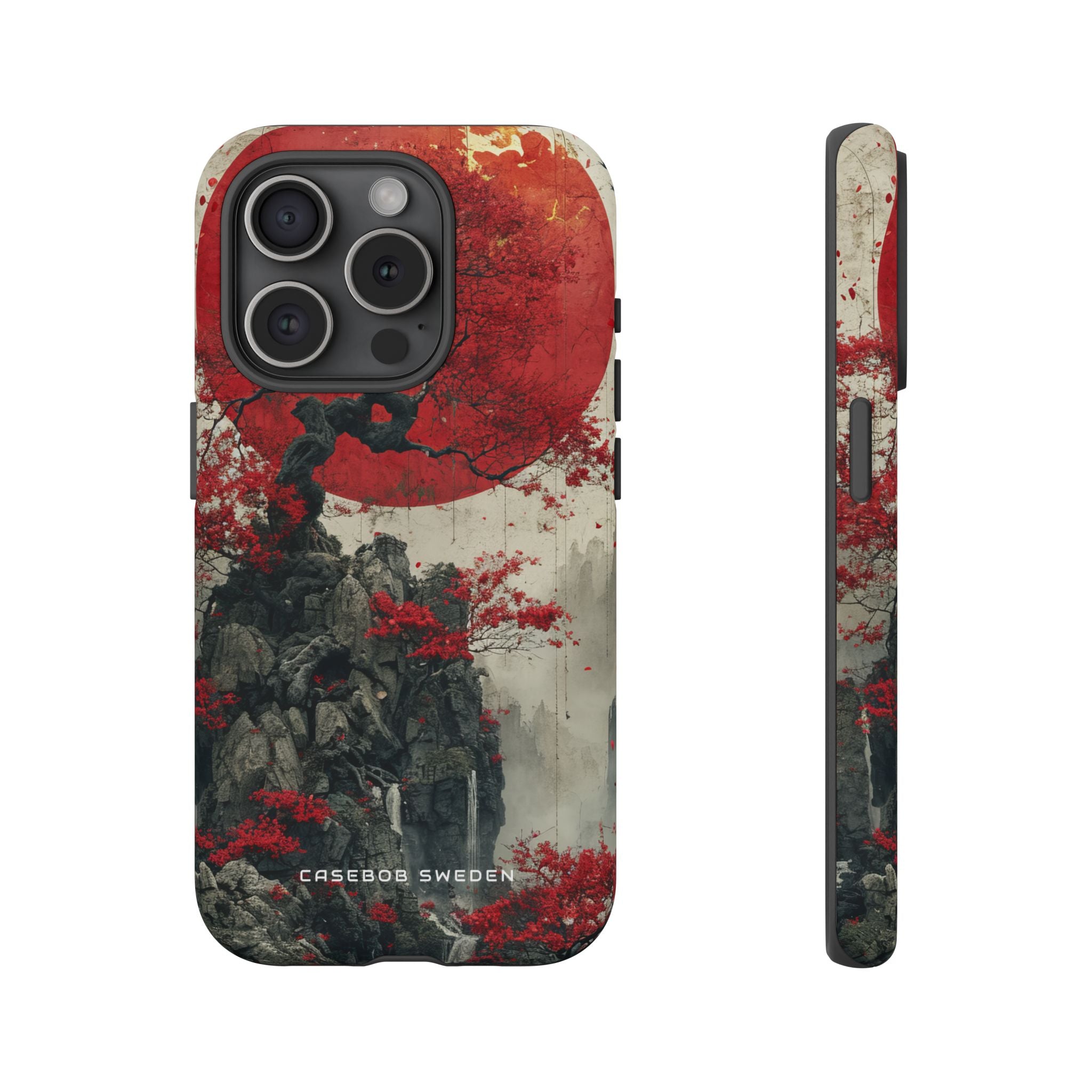 Zen Serenity in Red Harmony iPhone 15 - Tough Phone Case