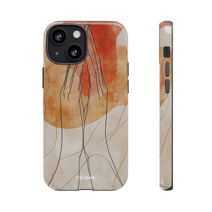 Hands Embrace Light - iPhone Case