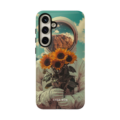 Sunflower Astronaut Samsung S24 Plus Case - Tough