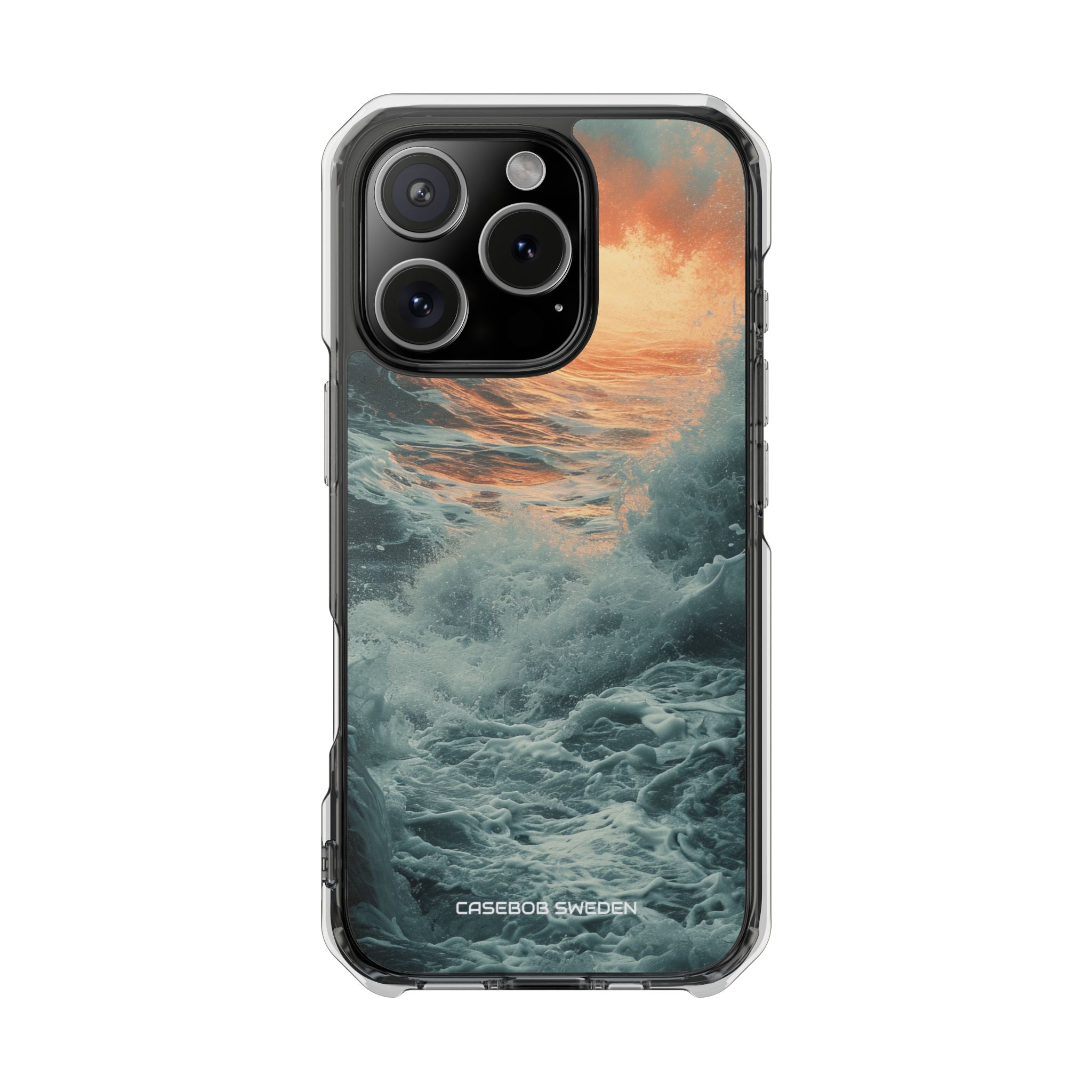 Fiery Wave Power - Clear Impact iPhone 16 Phone Case