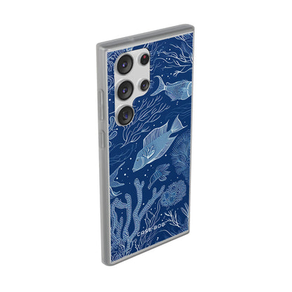 Navy Scale Reef Samsung S23 Ultra Case - Soft