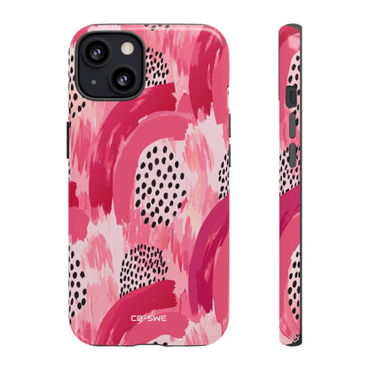 Vibrant Brushwork Dance - iPhone Case