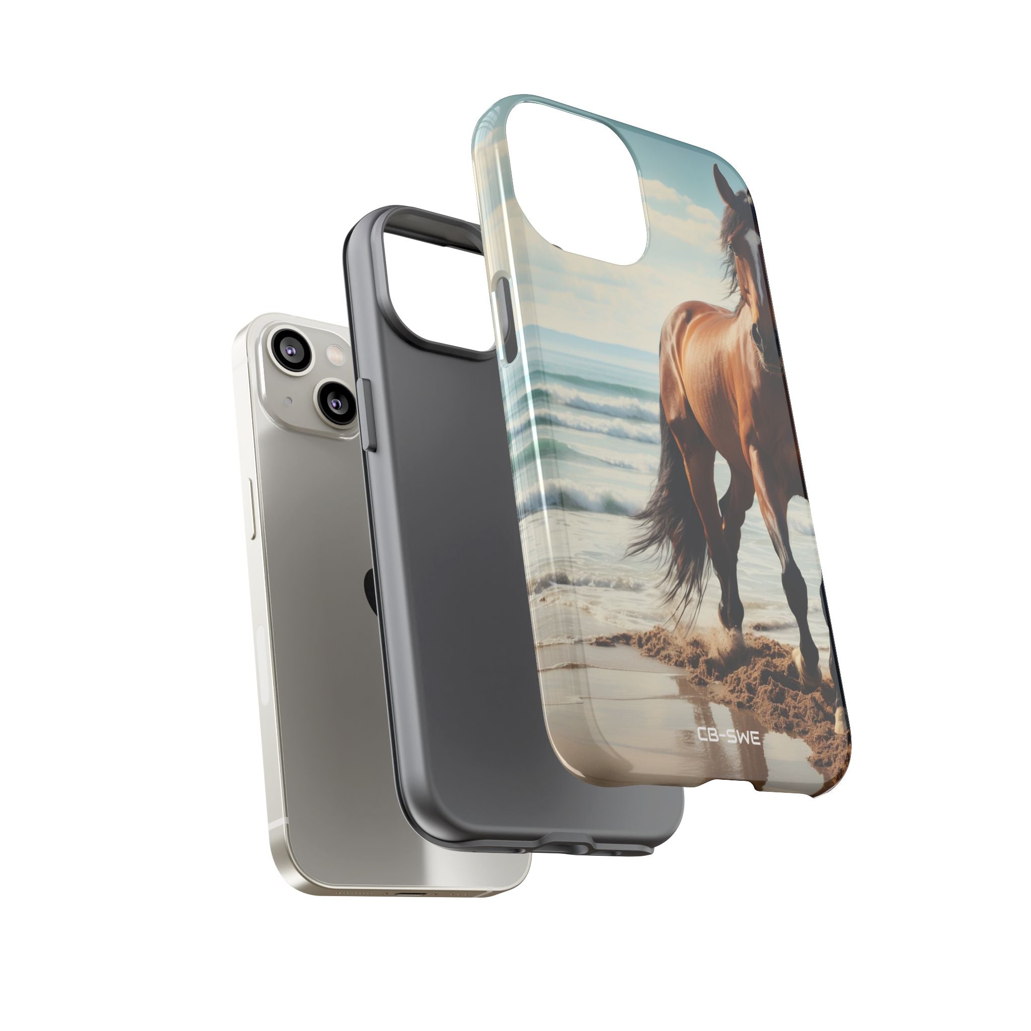 Horse Gallops Shoreline - iPhone Case