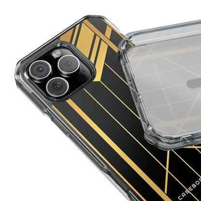 "Golden Art Deco Symmetry in Geometric Elegance" iPhone 16 - Clear Impact Phone Case