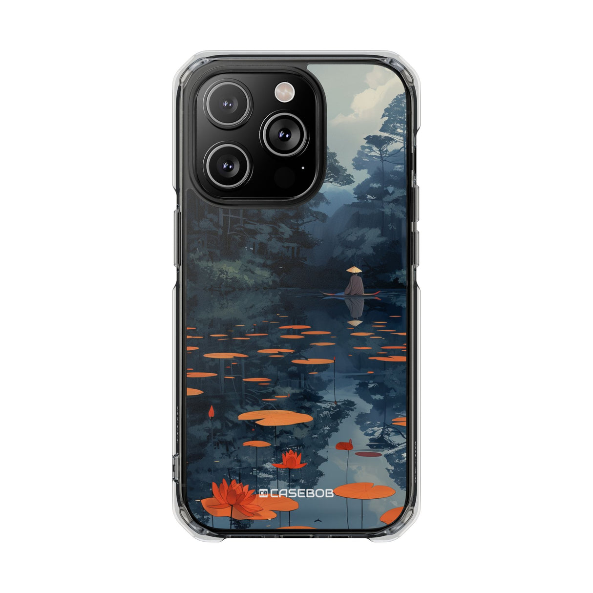 Tranquil Lotus Serenity – Handyhülle für iPhone (Clear Impact – Magnetisch)