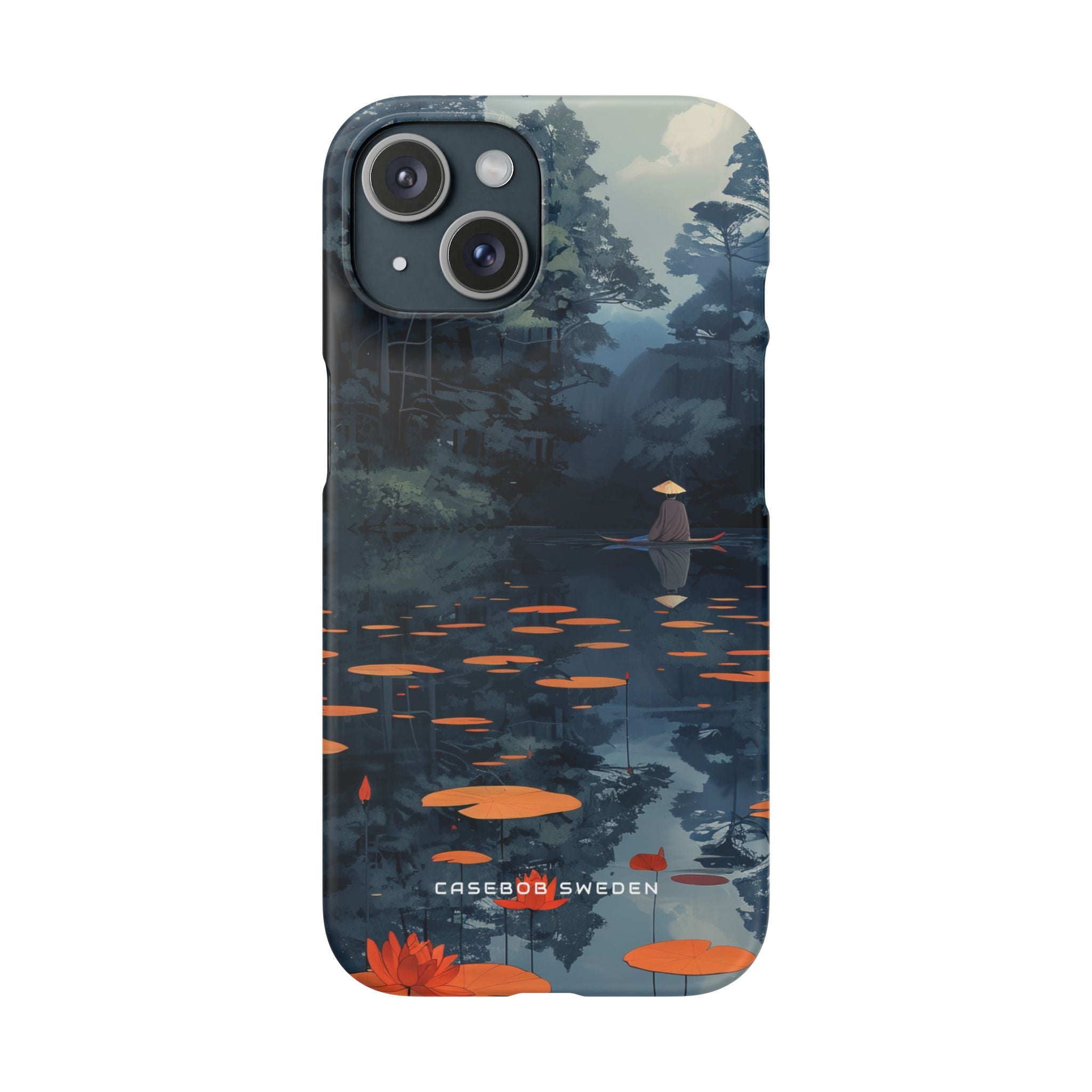 Tranquil Lotus Reflections iPhone 15 - Slim Phone Case