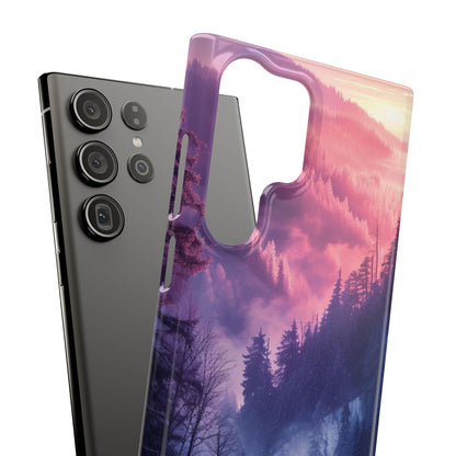 Misty Forest Serenity - Slim Samsung S23 Phone Case