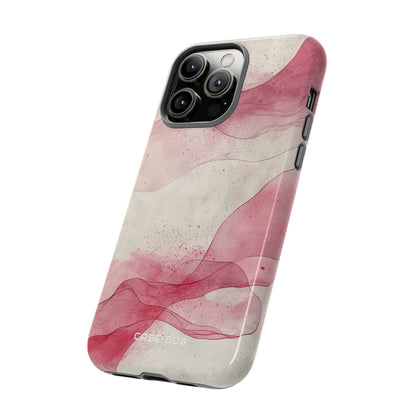 Crimson Waves iPhone 14 Pro Max Case - Tough