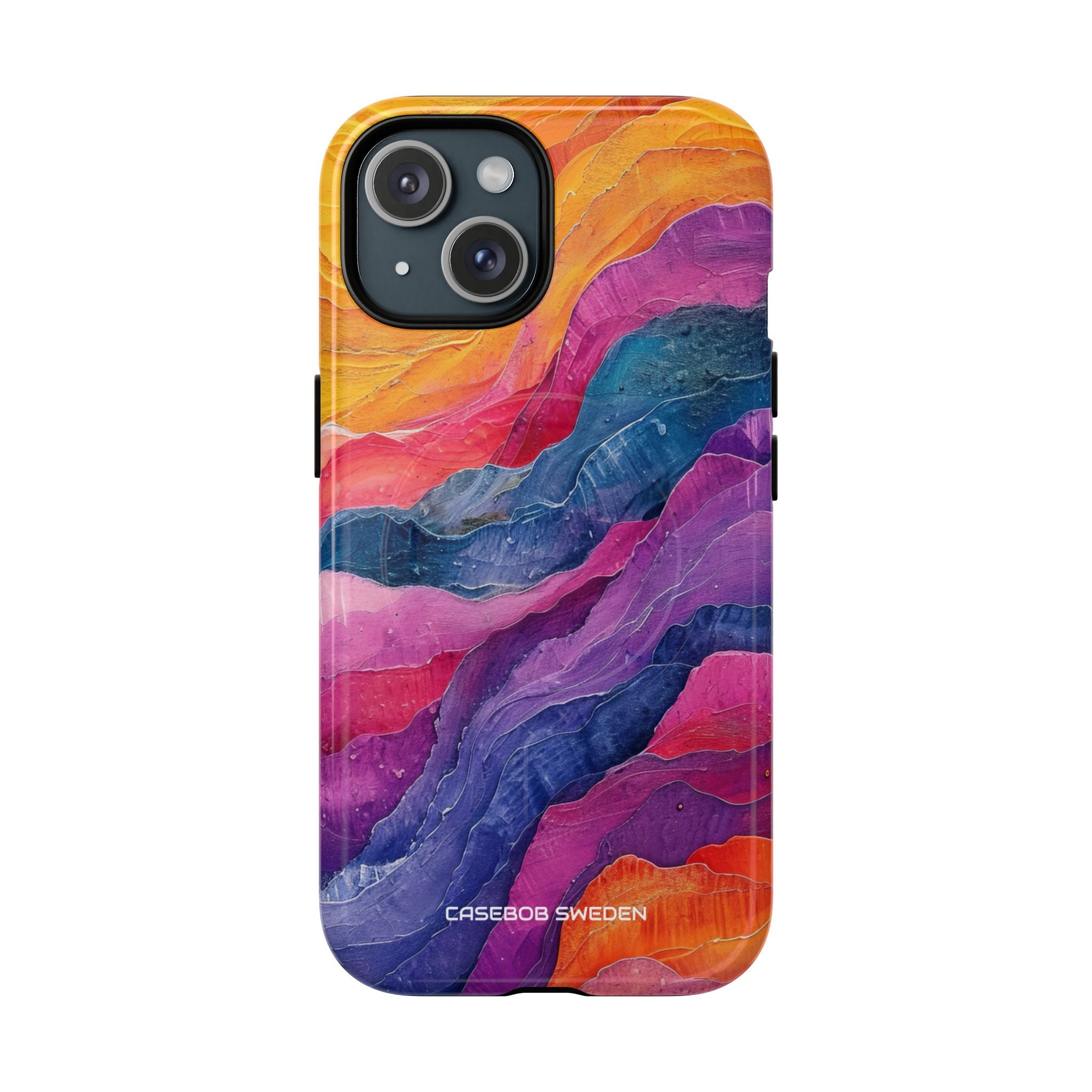 Vibrant Abstract Waves - Tough+ iPhone 15 Phone Case