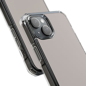 Blasses Silber | Handyhülle für iPhone (Clear Impact Case – Magnetisch) 