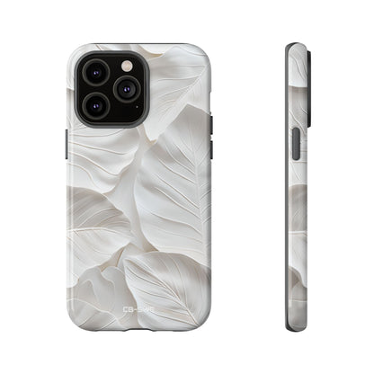 Elegant Leaf Relief - iPhone Case