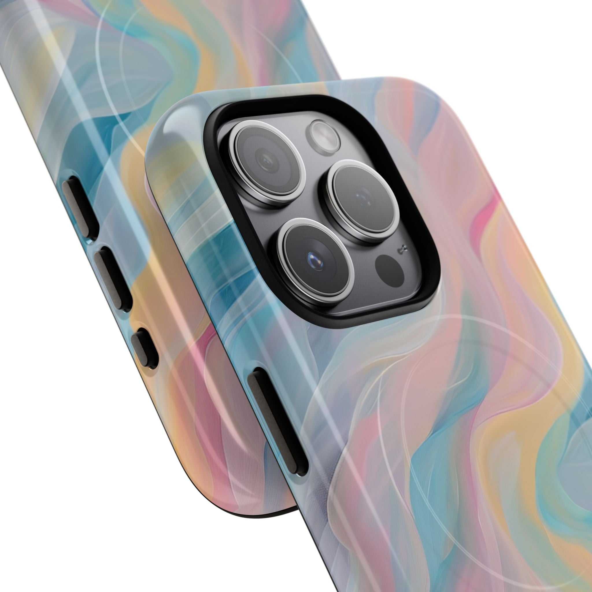 Dreamy Pastel Swirls - Tough + MagSafe® iPhone 15 Phone Case