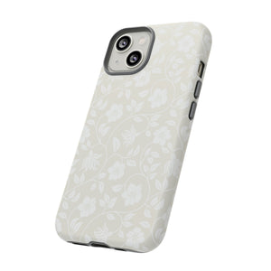 Light Color Floral iPhone case (Protective) - Protective Phone Case