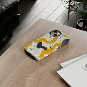 Yellow Linear Harmony - Protective Phone Case