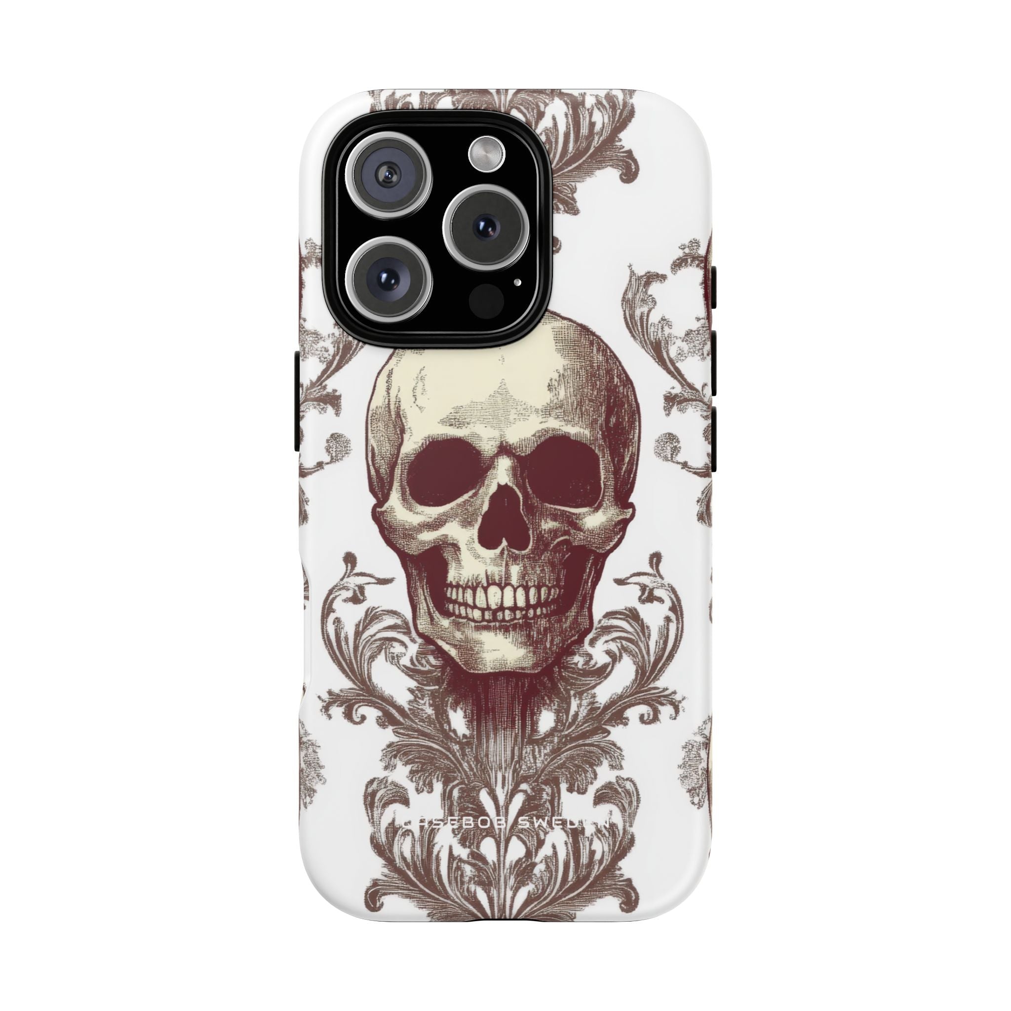 Gothic Skulls and Ornate Foliage iPhone 16 - Tough Phone Case