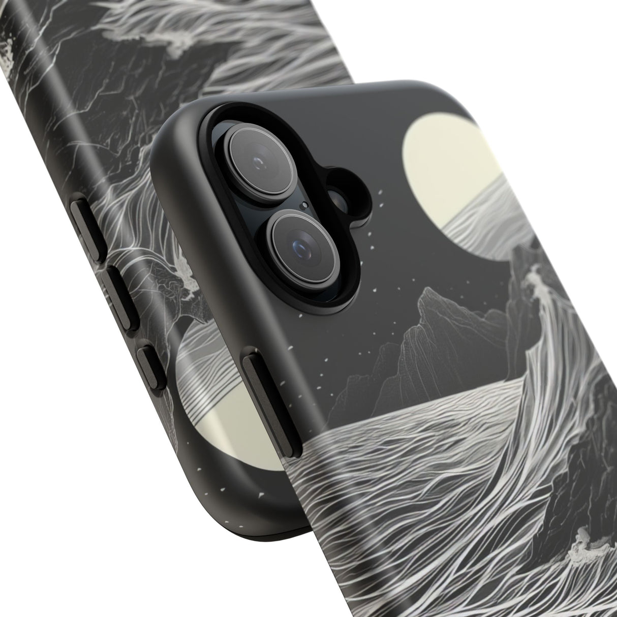 Fließende Gelassenheit: Monochrome Wellen - für iPhone 16