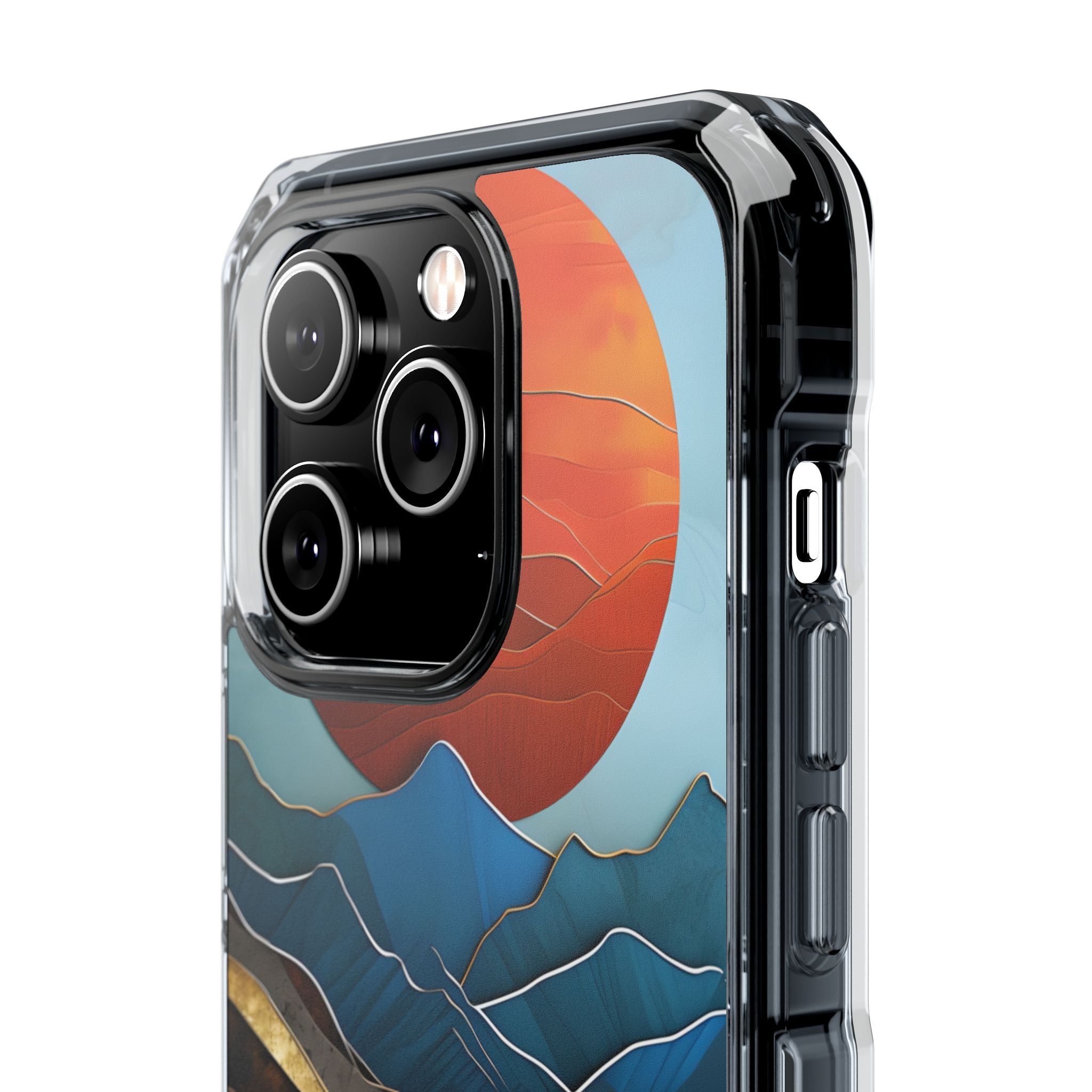 Sunset Geometry Waves iPhone Case - Impact