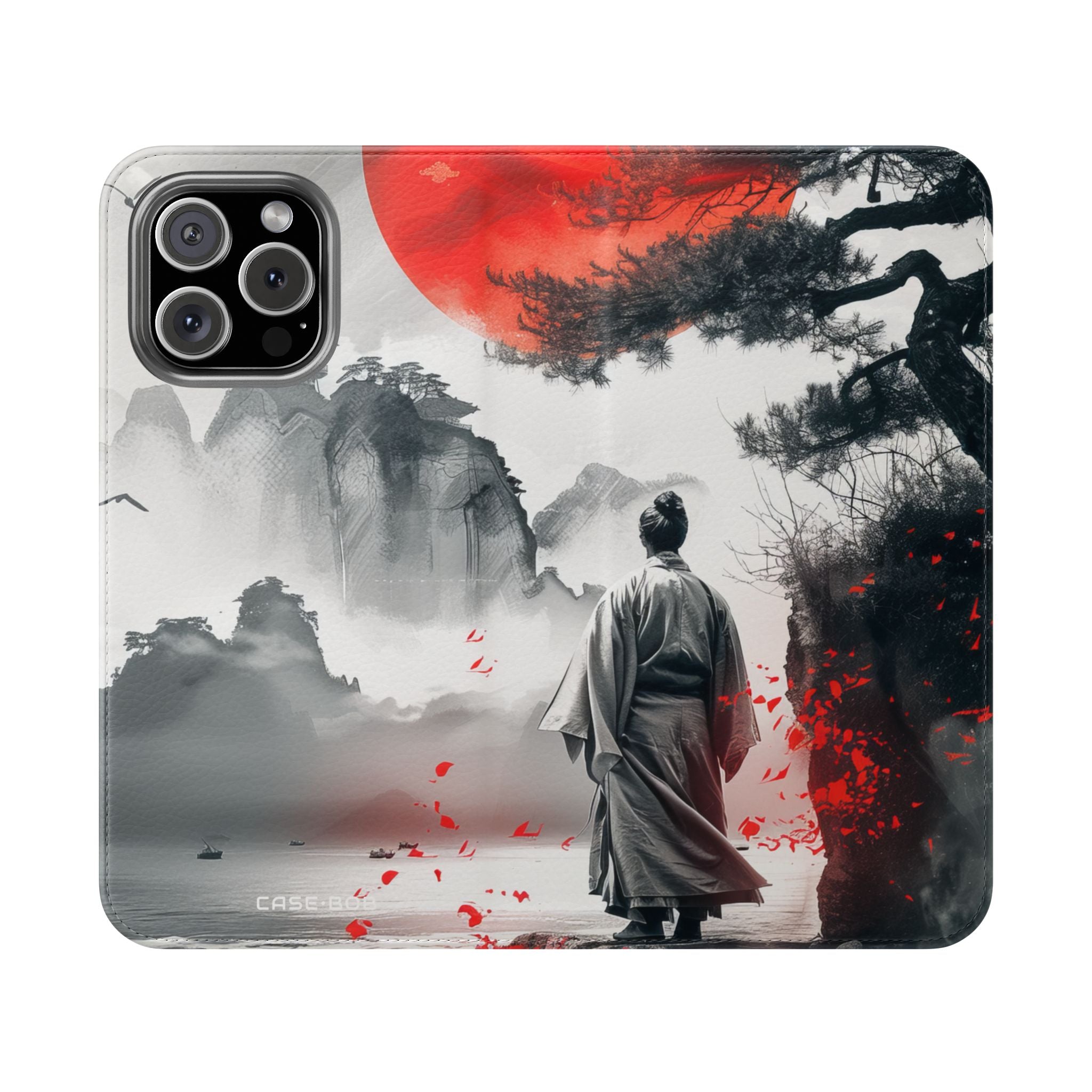 Red Sun Serenity - iPhone 16 Max Case - Wallet
