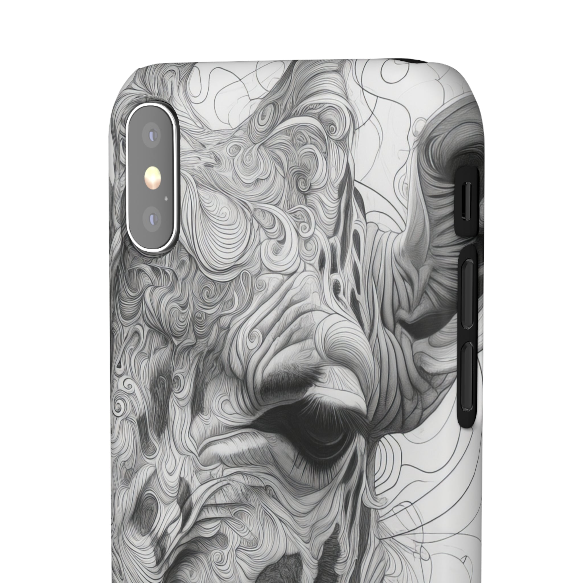 Monochrome Giraffe | Slim Phone Case for iPhone