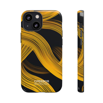 Yellow Flow Lines iPhone 13 - Tough