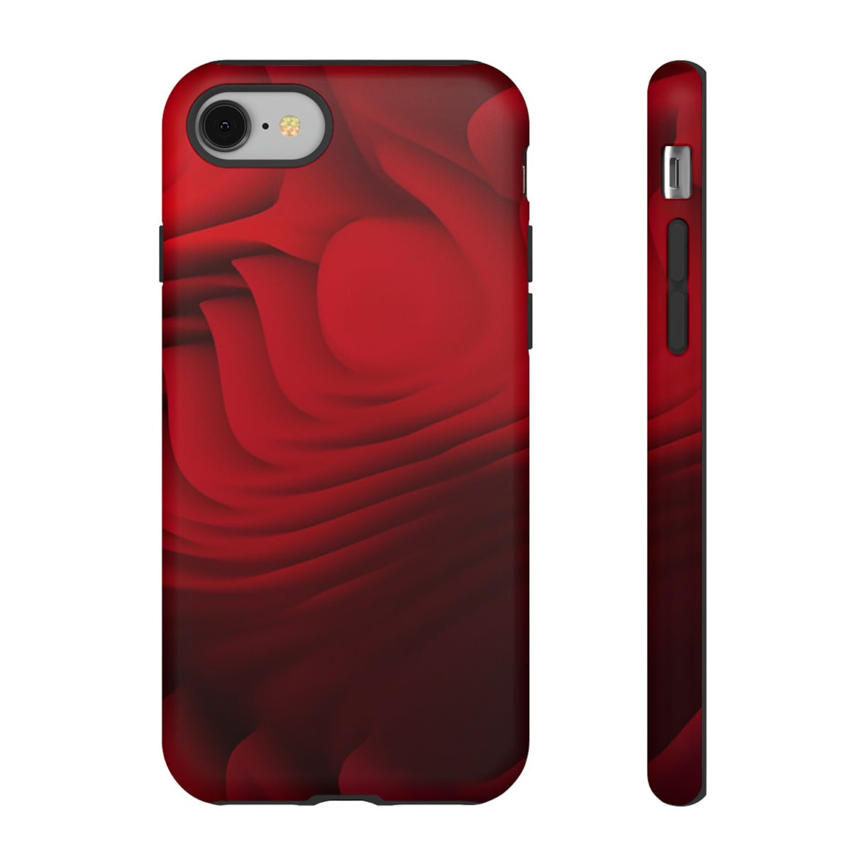 Red Center Waves - Protective Phone Case