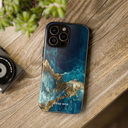 Jagged Gold Split iPhone 16 Pro Max Case - Tough