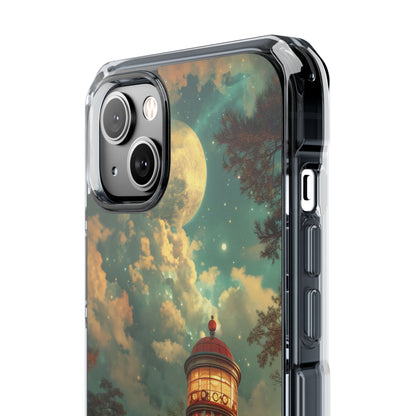 Vintage Moonlit Diner Fantasy iPhone 14 - Clear Impact Phone Case