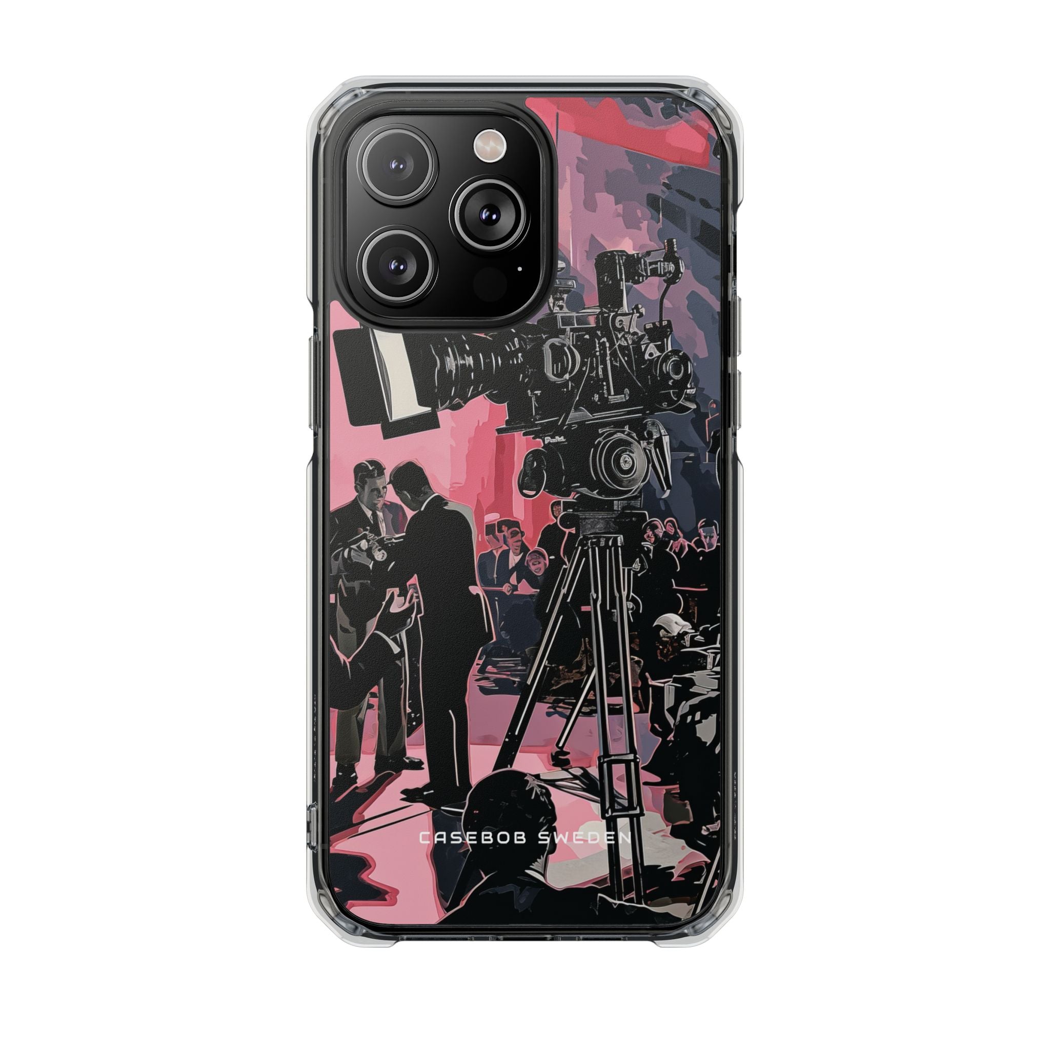 Retro Cinematic Spotlight iPhone 14 - Clear Impact Phone Case