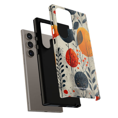 Modern Autumn Leaf Pattern - Tough Samsung S24 Phone Case