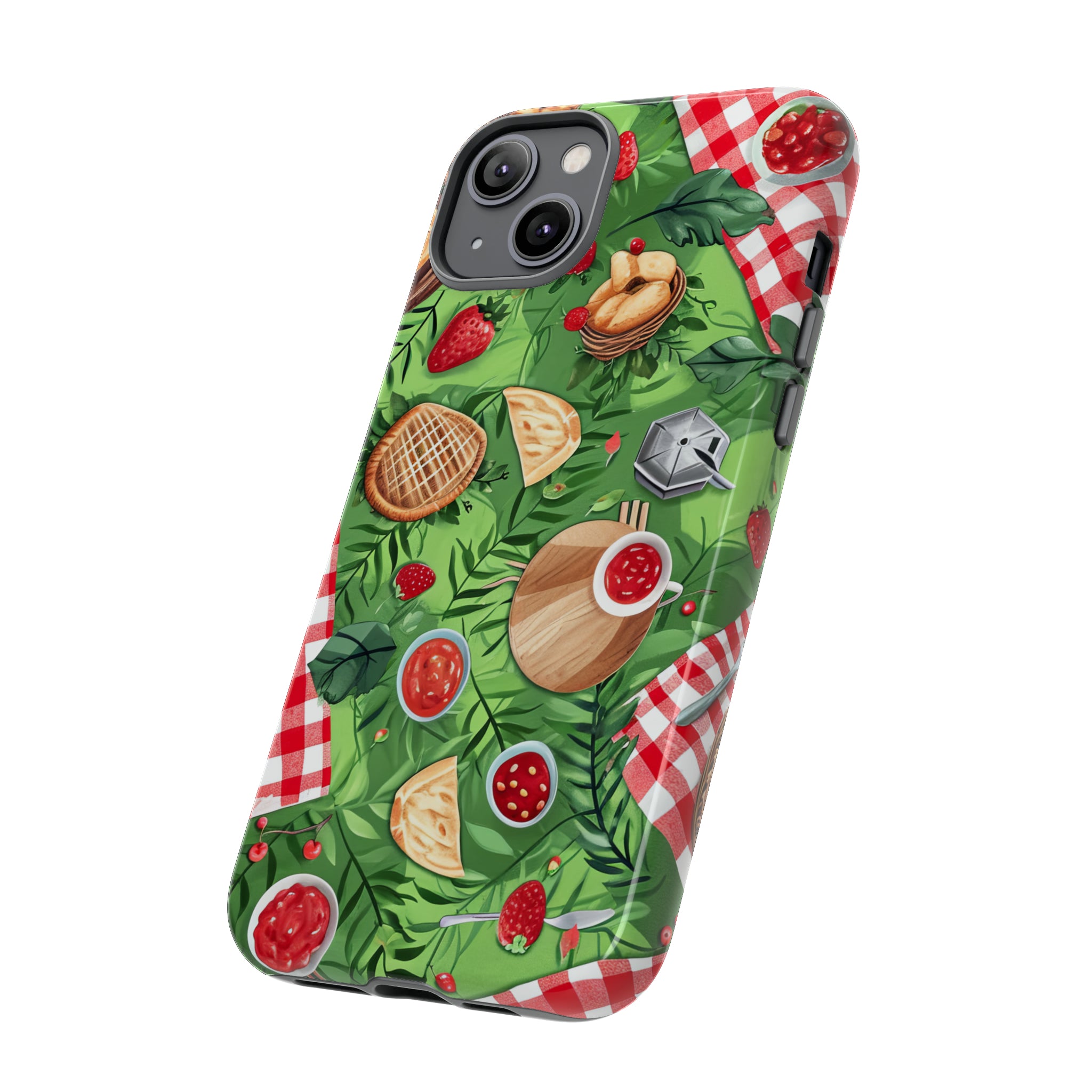 Picnic Love Checkered Bliss - Protective Phone Case