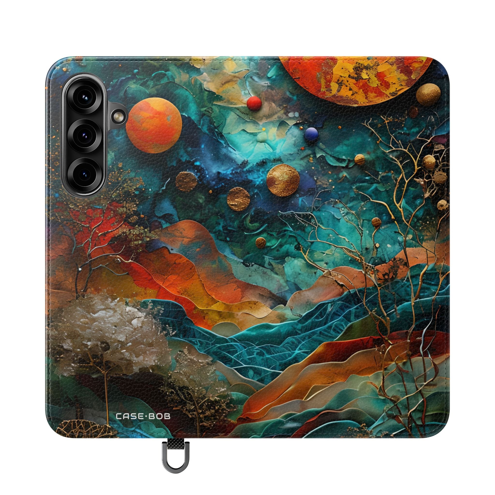 Solar Orbit Orange - Samsung S25+ Case - Lompakko
