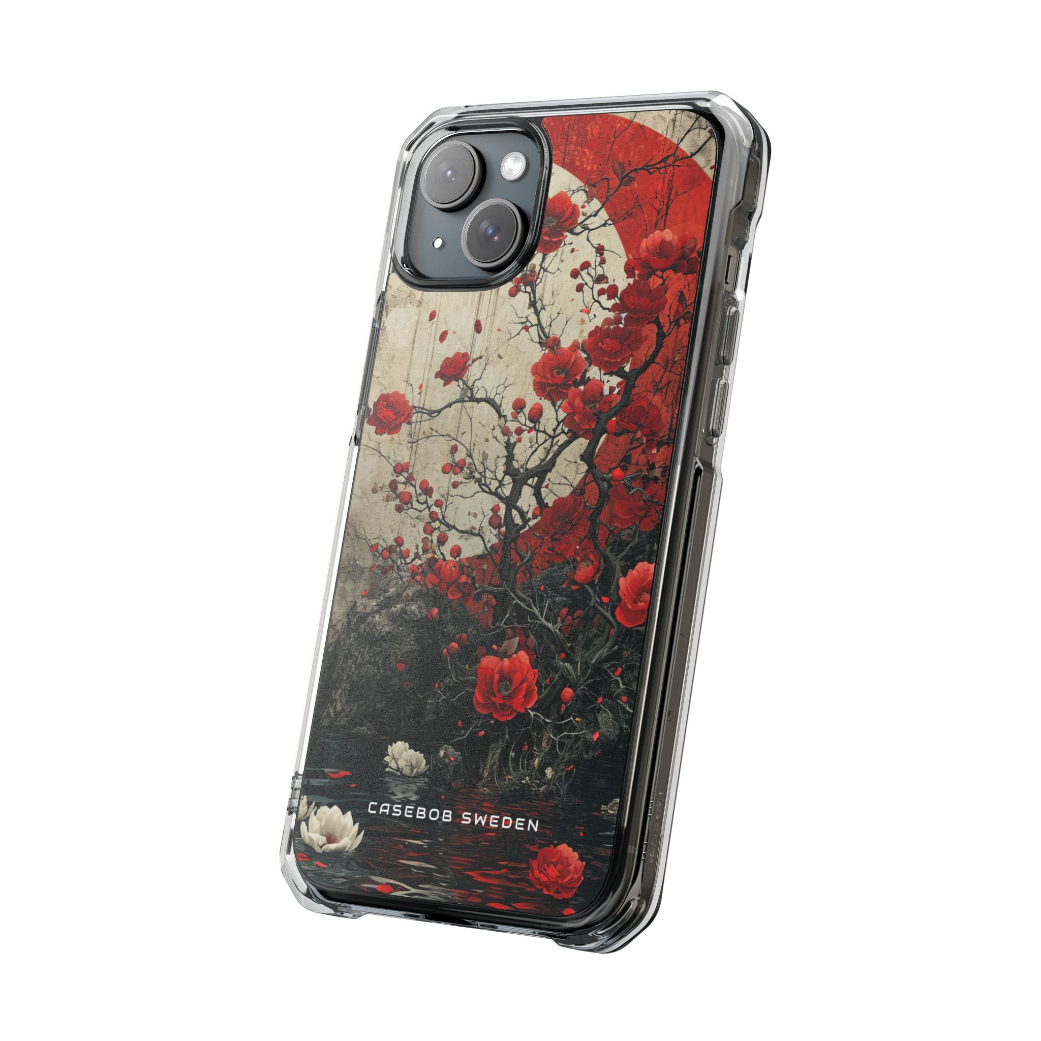 Zen Blossoms in Moonlight iPhone 15 - Clear Impact Phone Case